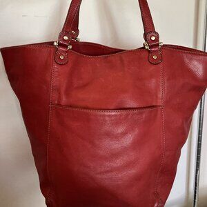 Liz Clairborne Red Leather Tote